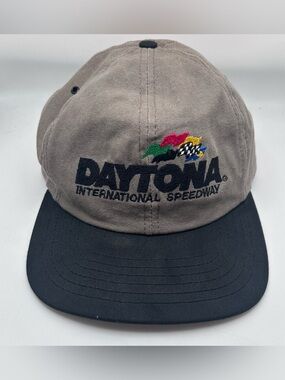 Vintage Daytona International Speedway Snapback Hat Cap Racing NASCAR Made USA
